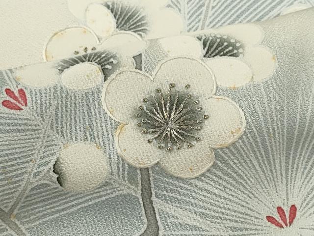 平和屋着物■訪問着 刺繍 枝梅文 正絹 逸品 CABF6441ou