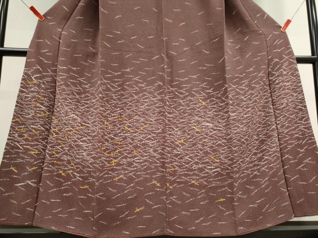 平和屋着物■訪問着 溢れ松葉文 鬼しぼ縮緬 正絹 逸品 CABF6444ou