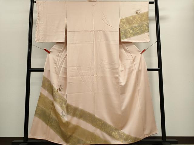 平和屋着物■訪問着 刺繍 草花文 暈し染め 金彩 正絹 逸品 CABF6445ou