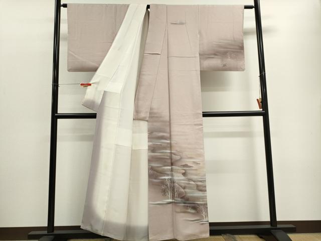 平和屋着物■訪問着 霞枝木文 暈し染め 正絹 逸品 CABF6446ou