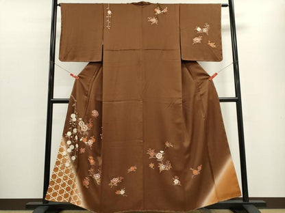平和屋着物■訪問着 枝花文 暈し染め 金彩 正絹 逸品 CABF6449ou