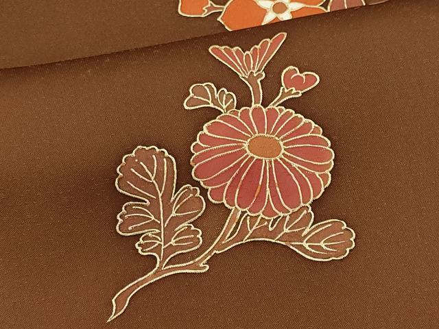 平和屋着物■訪問着 枝花文 暈し染め 金彩 正絹 逸品 CABF6449ou