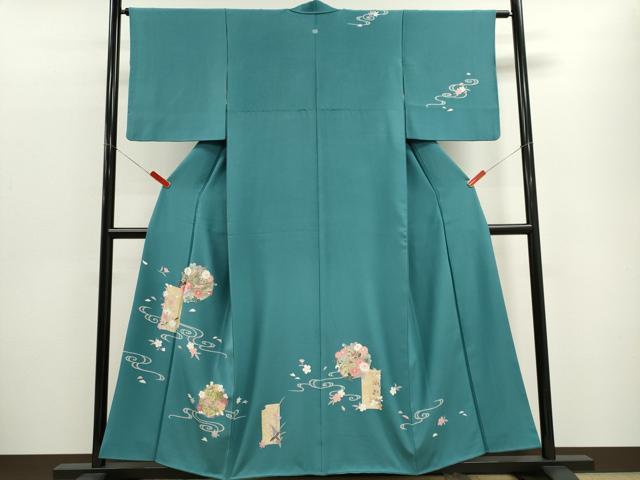 平和屋着物■訪問着 流水花文 金彩 正絹 逸品 CABF6451ou