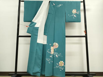 平和屋着物■訪問着 流水花文 金彩 正絹 逸品 CABF6451ou