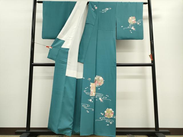 平和屋着物■訪問着 流水花文 金彩 正絹 逸品 CABF6451ou