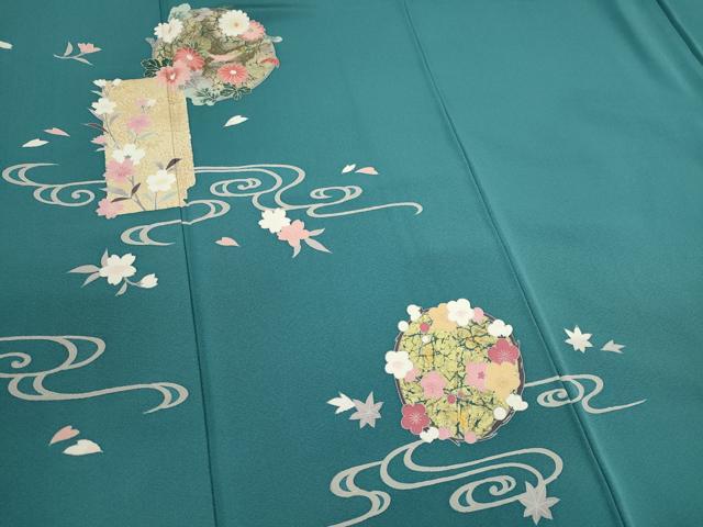 平和屋着物■訪問着 流水花文 金彩 正絹 逸品 CABF6451ou