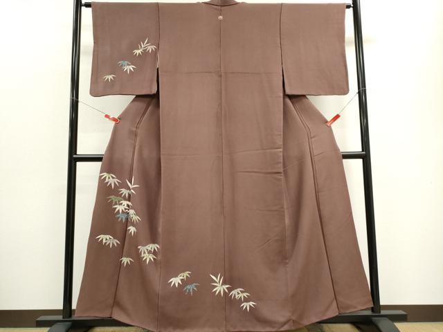 平和屋着物■訪問着 笹の葉文 正絹 逸品 CABF6457ou
