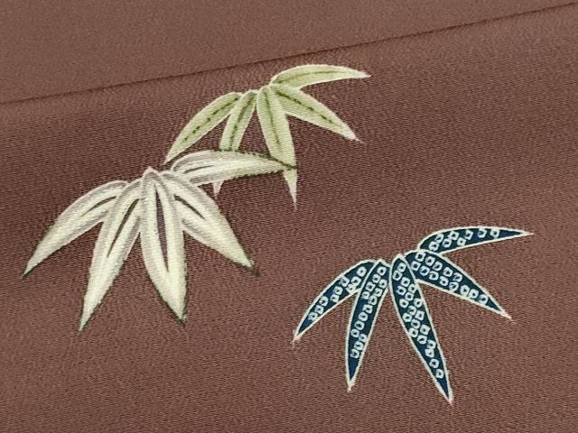 平和屋着物■訪問着 笹の葉文 正絹 逸品 CABF6457ou