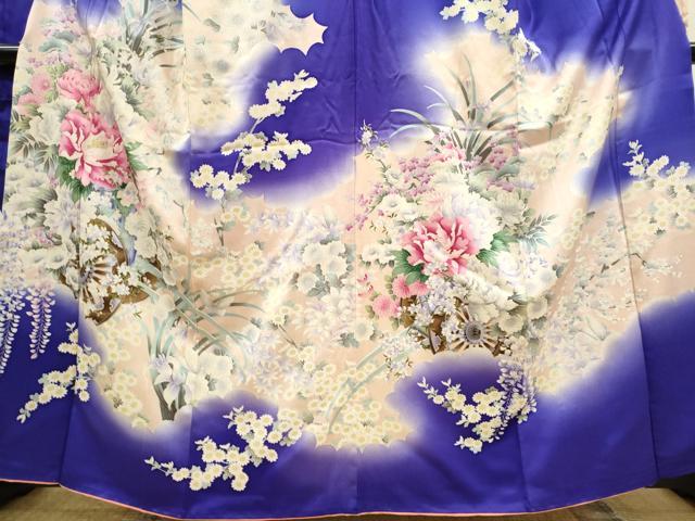 平和屋着物■豪華振袖 駒刺繍 花籠文 暈し染め 金銀彩 正絹 逸品 CABF6460ou