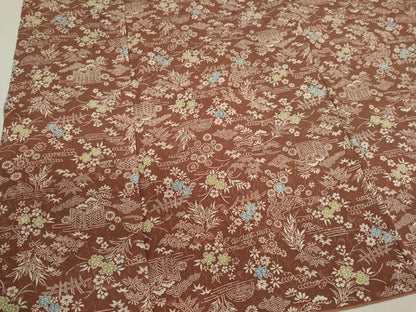 平和屋着物■上質な小紋 風景文 正絹 逸品 CABF6465ou