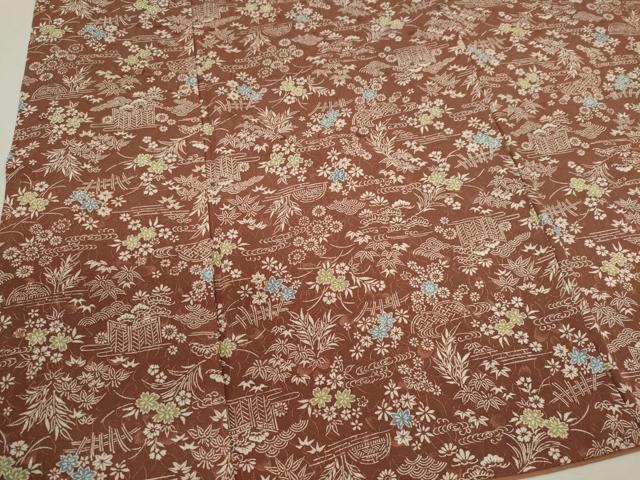 平和屋着物■上質な小紋 風景文 正絹 逸品 CABF6465ou