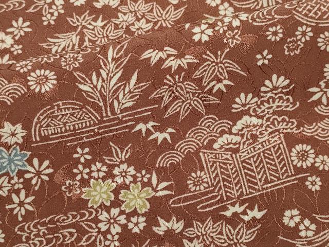 平和屋着物■上質な小紋 風景文 正絹 逸品 CABF6465ou