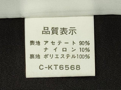 平和屋着物■黒留袖 尾長鳥花文 金彩 ロング丈 洗える着物 CABF6467ou