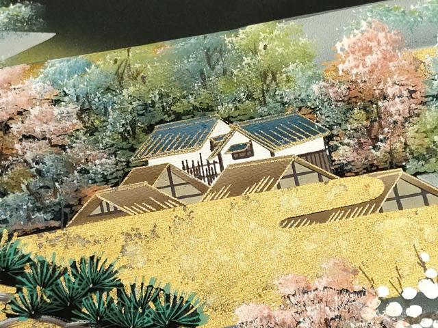 平和屋着物■豪華黒留袖 作家物 風景文 金彩 正絹 逸品 CABF6470ou