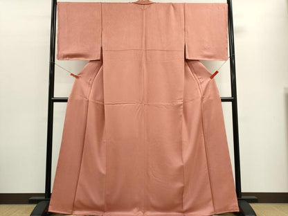 平和屋着物■上質な色無地　薄紅色　正絹　逸品　未使用　CABF6473ou