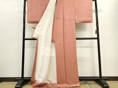 平和屋着物■上質な色無地　薄紅色　正絹　逸品　未使用　CABF6473ou