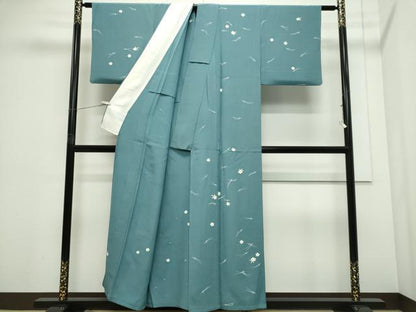 平和屋着物▽訪問着 単衣 溢れ松葉舞花文 正絹 逸品 CABF6475ou