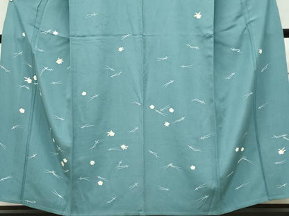 平和屋着物▽訪問着 単衣 溢れ松葉舞花文 正絹 逸品 CABF6475ou