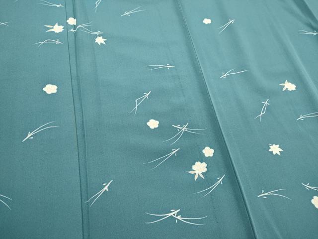 平和屋着物▽訪問着 単衣 溢れ松葉舞花文 正絹 逸品 CABF6475ou