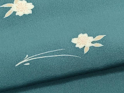 平和屋着物▽訪問着 単衣 溢れ松葉舞花文 正絹 逸品 CABF6475ou