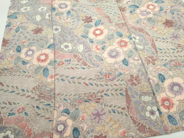 平和屋着物▽上質な小紋　単衣　辻が花　正絹　逸品　未使用　CABF6478ou