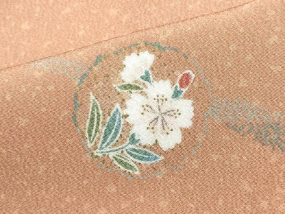 平和屋着物▽小紋　単衣　花丸文　さんび謹製　洗える着物　未使用　CABF6490ou