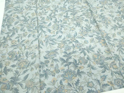 平和屋着物▽上質な小紋　単衣　更紗花蝶文　正絹　逸品　CABF6495ou