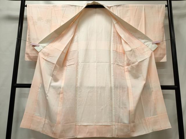 平和屋着物■長襦袢　無双仕立て　枝梅地紋　暈し染め　正絹　逸品　CABF6516ou