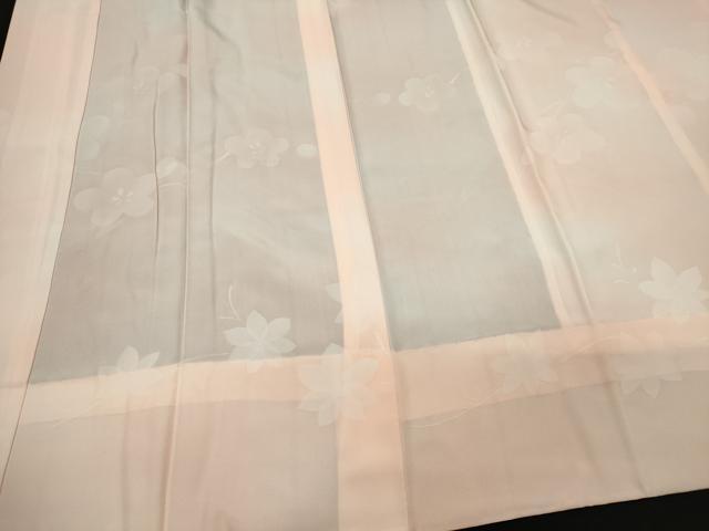平和屋着物■長襦袢　無双仕立て　枝梅地紋　暈し染め　正絹　逸品　CABF6516ou