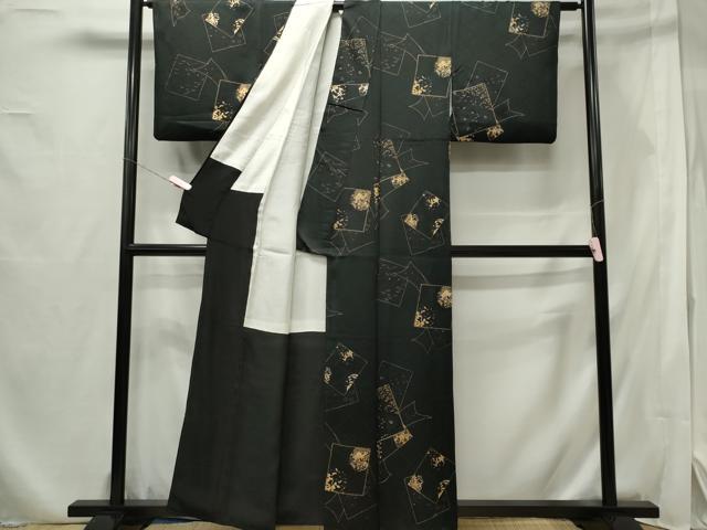 平和屋着物▽小紋　単衣　色紙重ね文　洗える着物　AABC6183jh 平和屋着物▽小紋 単衣 色紙重ね文 洗える着物 AABC6183jh 【公式通販】