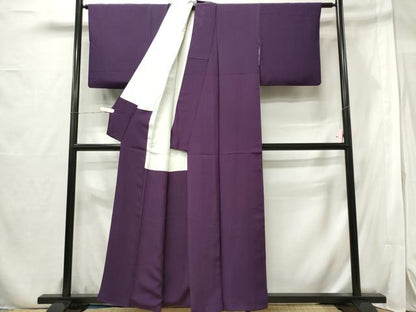 平和屋着物■上質な色無地 桑の実色 正絹 逸品 CABF6519ou