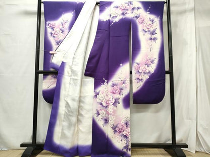 平和屋着物■豪華振袖 枝花文 暈し染め 金彩 正絹 逸品 CABF6527ou