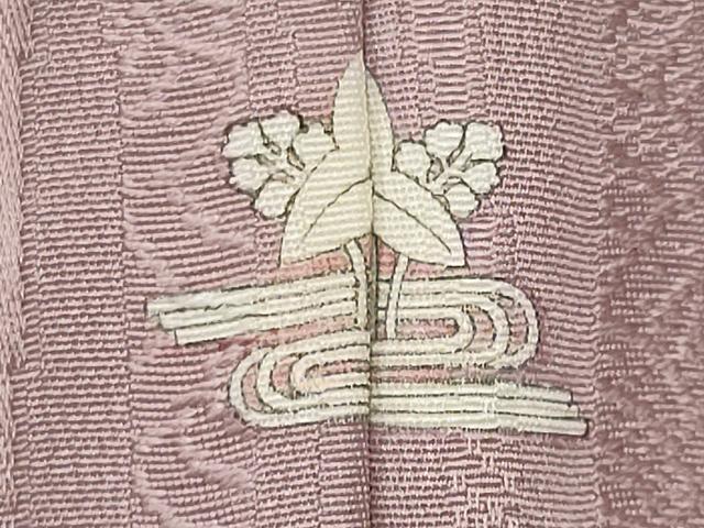 平和屋着物■上質な色無地 竹間道地紋 牡丹鼠色 正絹 逸品 CABF6531ou