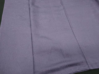平和屋着物■上質な色無地 草花地紋 紫苑色 正絹 逸品 CABF6532ou