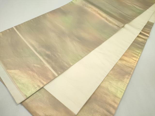 平和屋着物◎六通柄袋帯 霞文 金糸 引箔 正絹 逸品 CABF6542ou