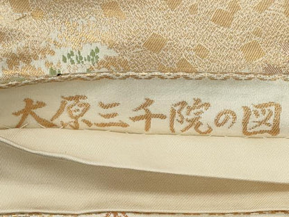 平和屋着物◎六通柄袋帯 唐織 大原三千院の図 金糸 正絹 逸品 CABF6544ou