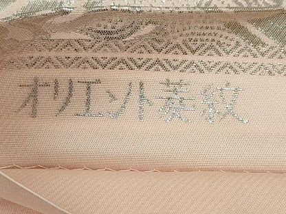 平和屋着物◎六通柄袋帯 オリエント菱紋 銀糸 やまと誂製 正絹 逸品 CABF6545ou