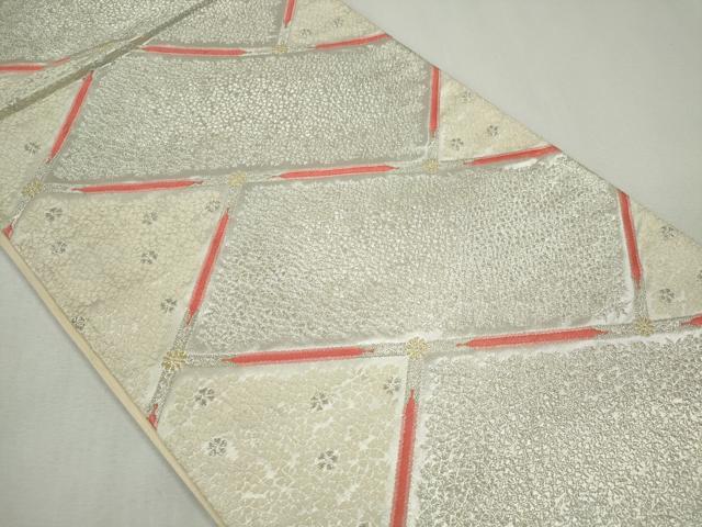 平和屋着物◎六通柄袋帯 檜垣花文 金銀糸 正絹 逸品 CABF6549ou