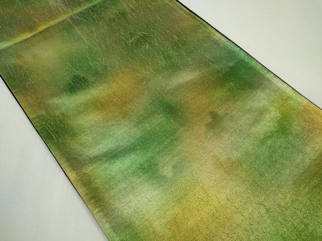 平和屋着物◎六通柄袋帯 霞文 金糸 引箔 正絹 逸品 CABF6550ou