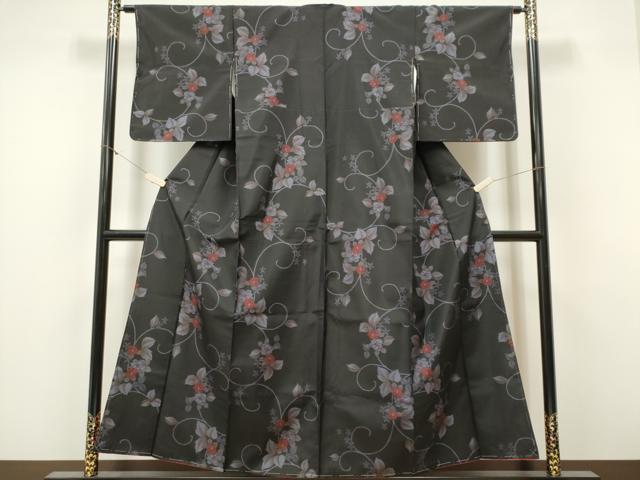 平和屋着物■上質な紬　蔦の葉文　正絹　逸品　CABF4221ev 平和屋着物□上質な紬 蔦の葉文 正絹 逸品 未使用 CABF6591ou