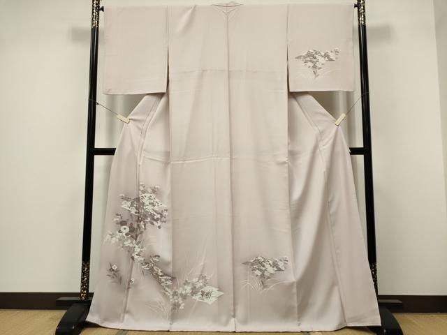 平和屋着物■訪問着 松皮菱花文 ロング丈 正絹 逸品 CABF6593ou