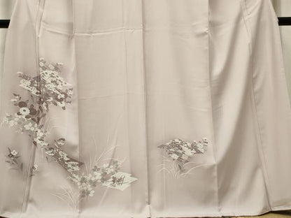 平和屋着物■訪問着 松皮菱花文 ロング丈 正絹 逸品 CABF6593ou