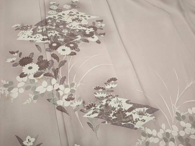 平和屋着物■訪問着 松皮菱花文 ロング丈 正絹 逸品 CABF6593ou