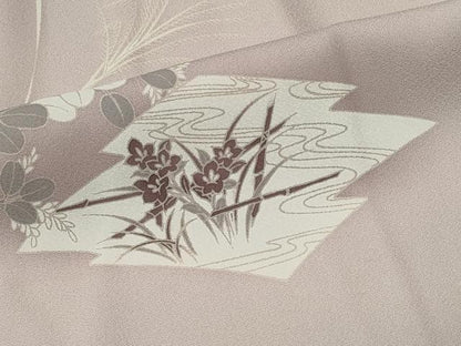 平和屋着物■訪問着 松皮菱花文 ロング丈 正絹 逸品 CABF6593ou