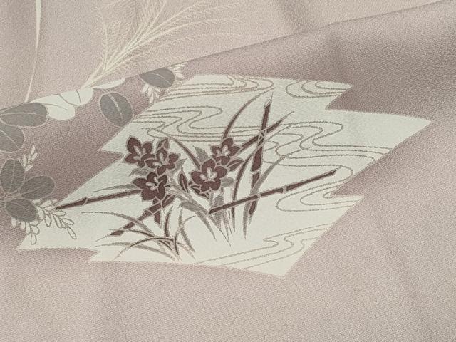 平和屋着物■訪問着 松皮菱花文 ロング丈 正絹 逸品 CABF6593ou