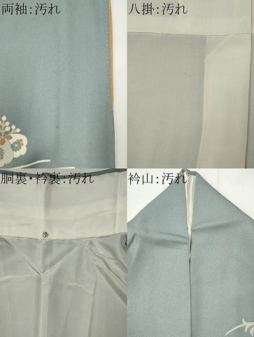 平和屋着物■訪問着 刺繍 草花文 金彩 正絹 逸品 CABF6595ou