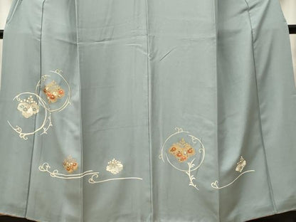 平和屋着物■訪問着 刺繍 草花文 金彩 正絹 逸品 CABF6595ou
