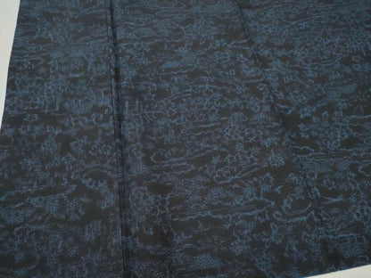 平和屋着物■結城紬 風景文 正絹 逸品 CABF6596ou