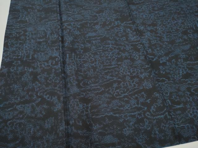 平和屋着物■結城紬 風景文 正絹 逸品 CABF6596ou