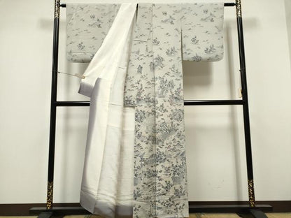 平和屋着物■訪問着 風景文 鬼しぼ縮緬 正絹 逸品 CABF6600ou